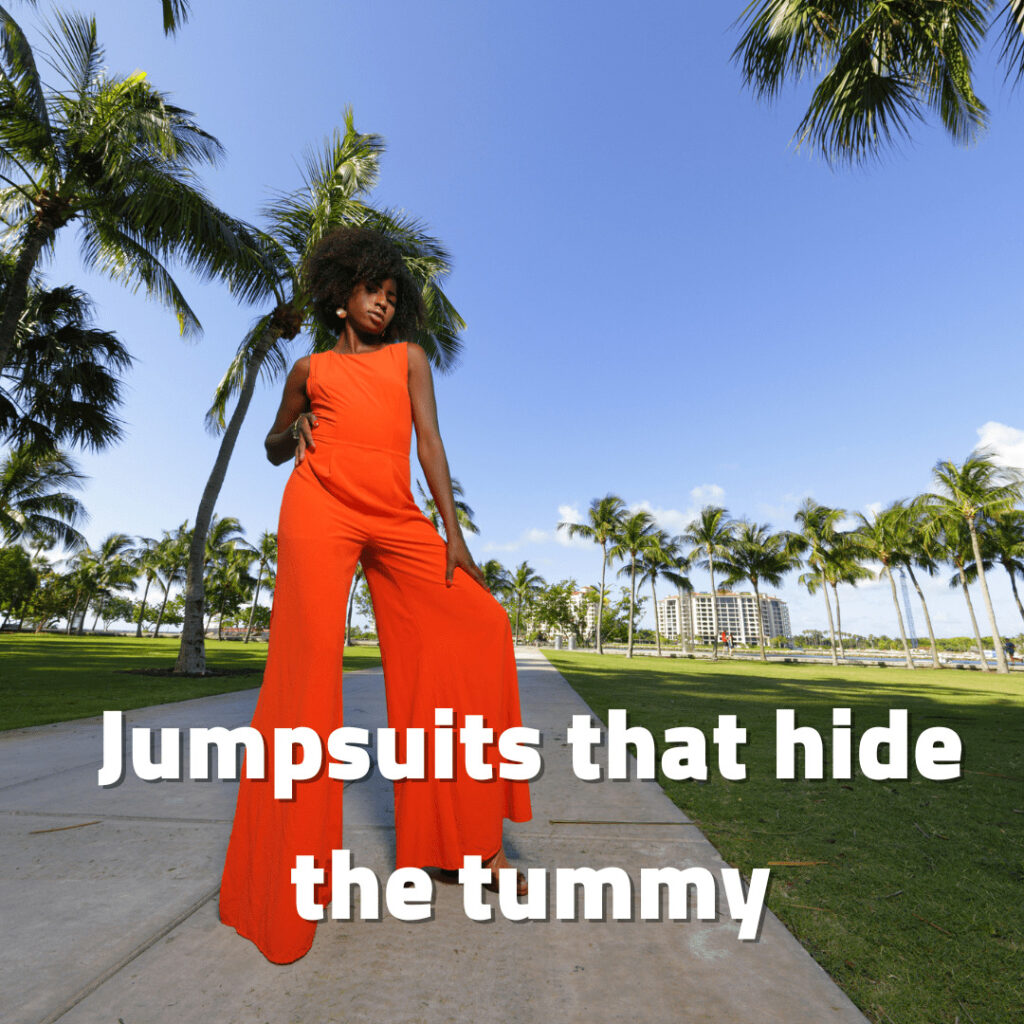 Jumpsuits that hide the tummy
